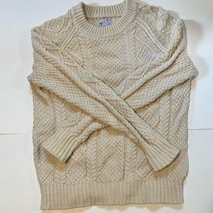 LL Bean cable knit crew sweater